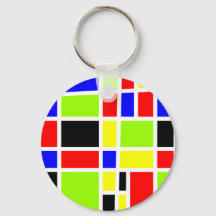 Colourful Rectangles Key Ring