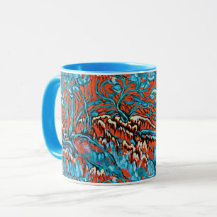Colourful Red and Blue Magical Woodlands Mug