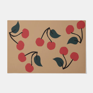 Colourful red cherry themed indoor mat, Fruit Doormat