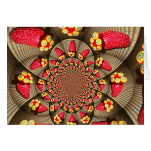 Colourful Red Delight: Strawberry Kaleidoscope Art