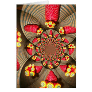 Colourful Red Delight: Strawberry Kaleidoscope Art