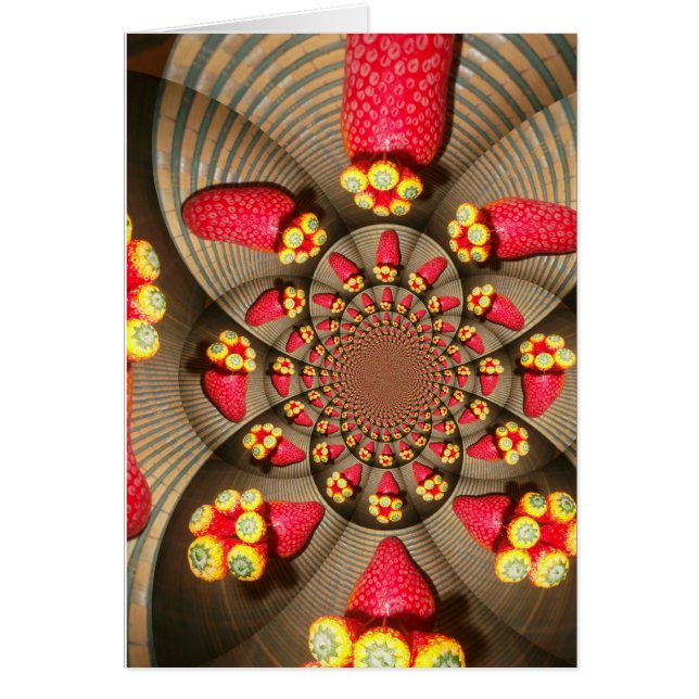 Colourful Red Delight: Strawberry Kaleidoscope Art (Front)