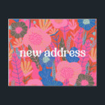 Colourful Red Floral We Moved New Home Moving  Postcard<br><div class="desc">Custom Colourful Red Floral We Moved New Home Moving Postcard</div>