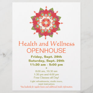 Colourful Red Lotus Health and Wellness Flyer 2