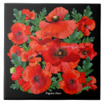 Colourful Red Poppies Ceramic Tile<br><div class="desc">Gorgeous red poppies make a beautiful colourful tile.</div>