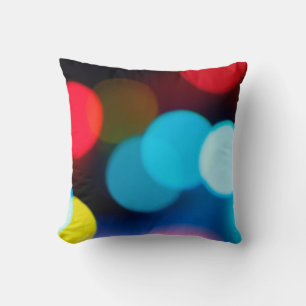 colourful (red sky artic an yellow colour) blurred cushion