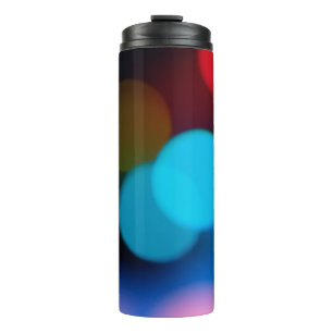 colourful (red sky artic an yellow colour) blurred thermal tumbler