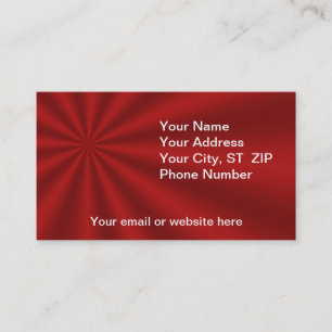 Colourful Red Starburst Business Cards