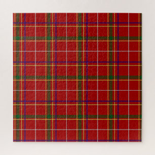 Colourful Red Tartan Plaid Jigsaw Puzzle