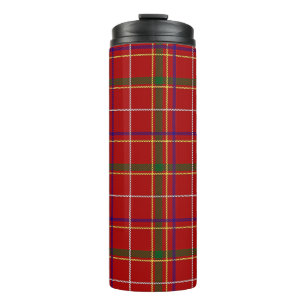 Colourful Red Tartan Plaid Thermal Tumbler