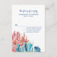 Colourful Reefs Watercolor | Wedding RSVP