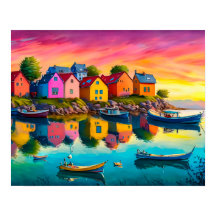 Colourful Reflection of Houses