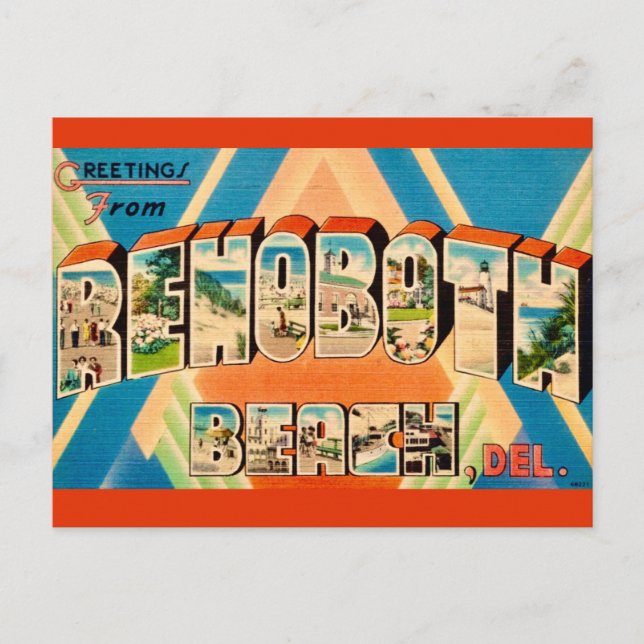 Colourful Rehoboth Beach  Postcard (Front)