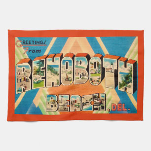 Colourful Rehoboth Beach Tea Towel