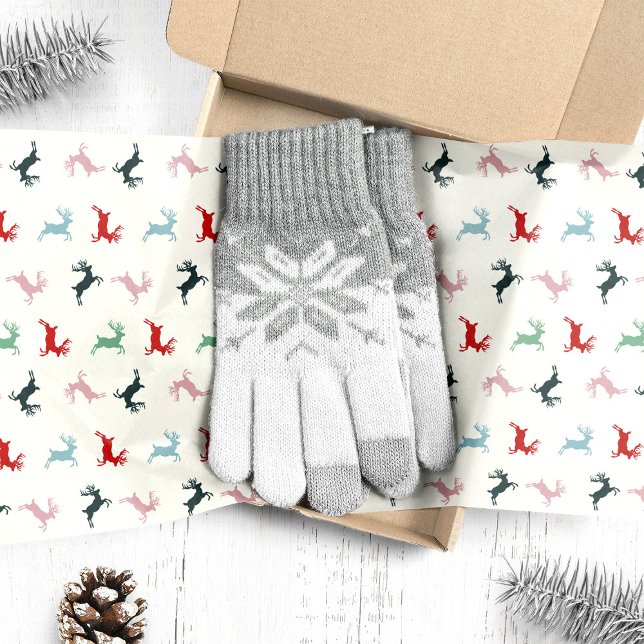 Colourful Reindeer Christmas Tissue Paper (Creator Uploaded)