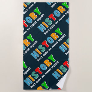 Colourful Repeat History Beach Towel