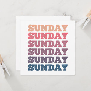 Colourful Repeated Sunday Sunday Sunday Invitation