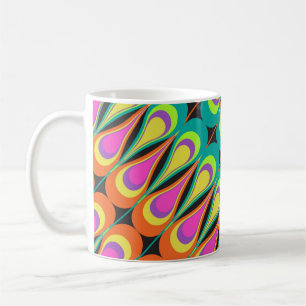Colourful repeating diagonal pattern.abstract, art coffee mug