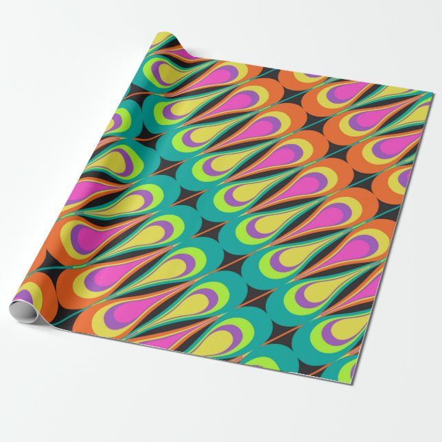Colourful repeating diagonal pattern.abstract, art wrapping paper (Unrolled)