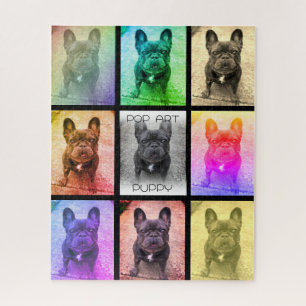 Colourful Repeating Pet Photo Jigsaw Puzzle