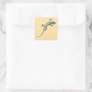 Colourful Reptile Birthday Square Sticker