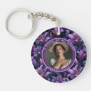 Colourful Retirement Gifts for Dad Lilies Flower Key Ring
