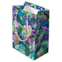 Colourful Reto Flowers Collage