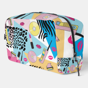 Colourful Retro 1990's Nineties Pattern Dopp Kit