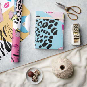 Colourful Retro 1990's Nineties Pattern Wrapping Paper