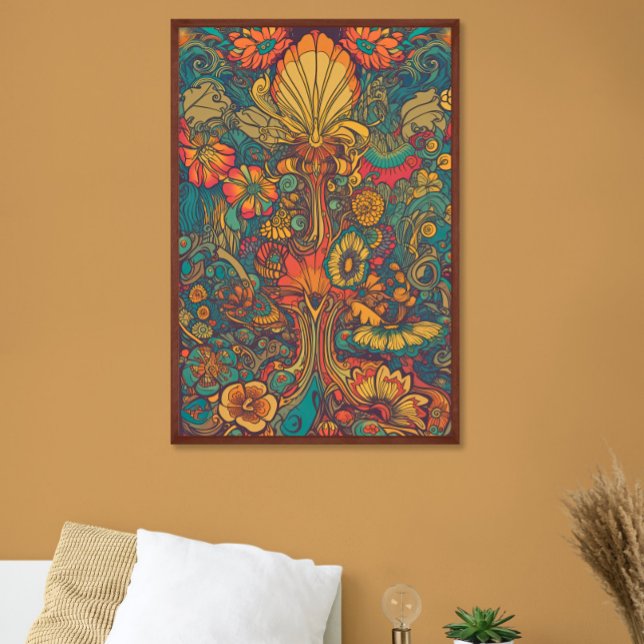 Colourful Retro 70s Psychedelic AI Art Poster (Creator Uploaded)