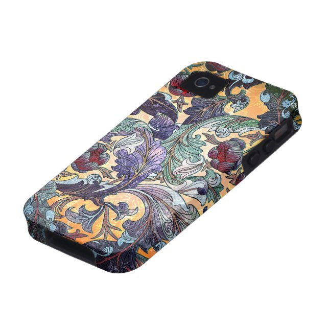 Colourful Retro Abstract Floral Collage Case-Mate iPhone Case (Bottom)