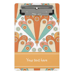 Colourful retro abstract vintage design mini clipboard