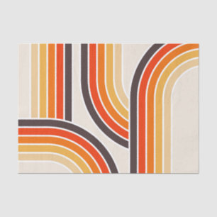 Colourful retro arches and lines tissue paper