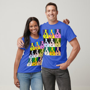 Colourful Retro Border Collie Pop Art Unisex T-Shirt