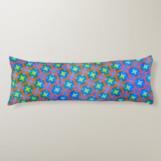 Colourful Retro Bright Geometrical Stars Pattern Body Cushion