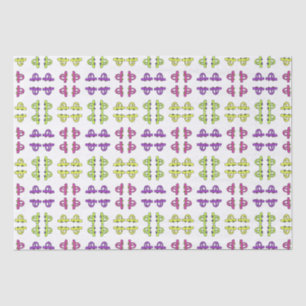 Colourful Retro Cartoon Cars Tissue Paper
