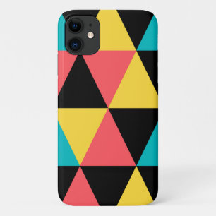 Colourful, retro cheerful geometric graphic patter iPhone 11 case