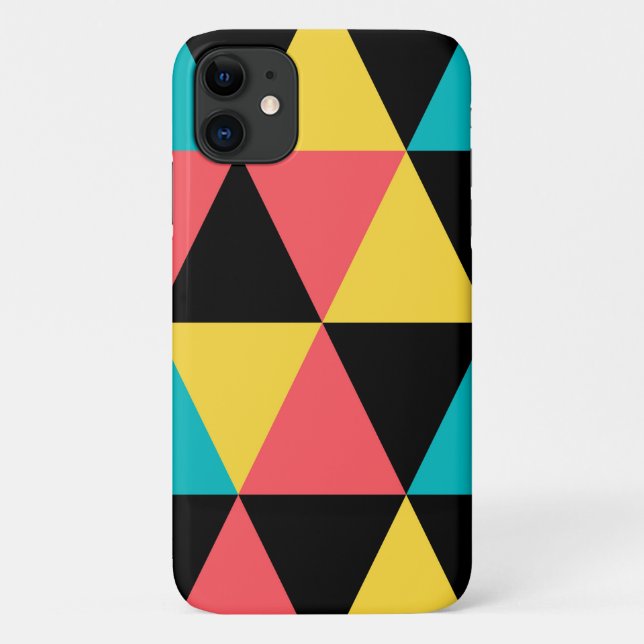 Colourful, retro cheerful geometric graphic patter Case-Mate iPhone case (Back)