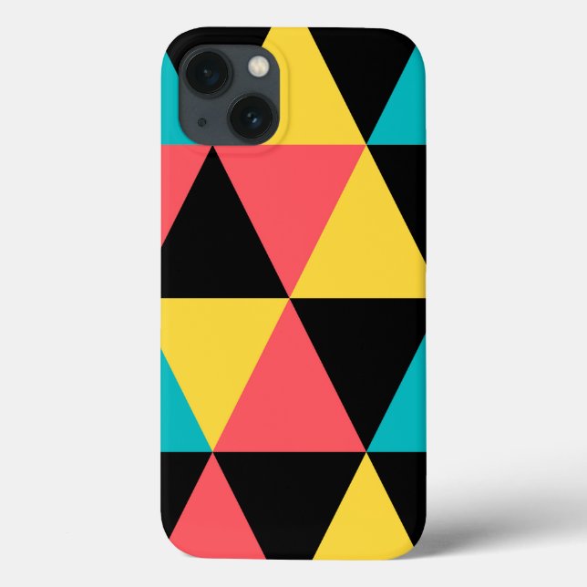 Colourful, retro cheerful geometric graphic patter Case-Mate iPhone case (Back)