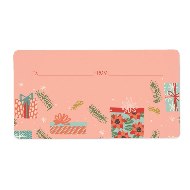 Colourful Retro Christmas Gift Box Holiday (Front)