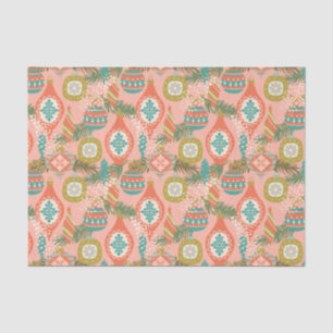 Colourful Retro Christmas Ornaments Tissue Paper