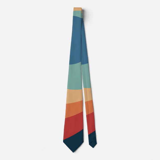 Colourful retro circles design tie (Front)