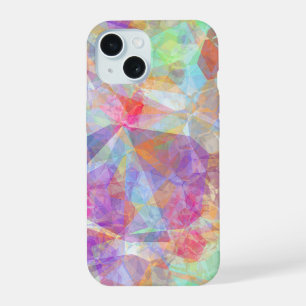 Colourful Retro Cool Polygon Mosaic Art Pattern iPhone 15 Case