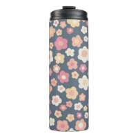 Colourful Retro Daisies Pastel Flowers Pattern Cut