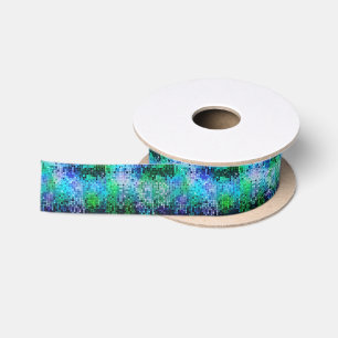 Colourful Retro Disco Glitter Satin Ribbon