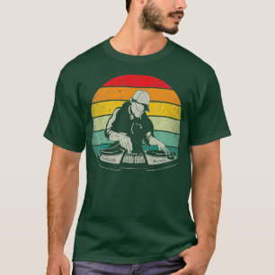 Colourful Retro DJ Techno Music edm Party Premium T-Shirt