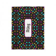 Colourful retro dots 80s inspired black
