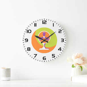 Colourful Retro Electric Fan Summer Pop Art Large Clock