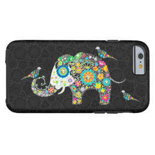 Colourful Retro Floral Elephant & Birds Tough iPhone 6 Case