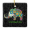 Colourful Retro Floral Elephant Illustration